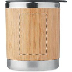 Vaso Doble Pared Acero y Bambú 250ml | Frontal