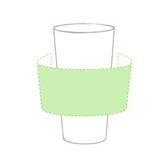 Vaso Eco-Reutilizable Frosted 400ml | Alrededor del vaso | 150 x 70