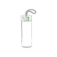 Vaso ecológico de cristal con tapa de bambú 420 ml | Tapón Lateral