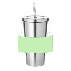 Vaso Térmico Inox Mate con Pajita | Alrededor del vaso