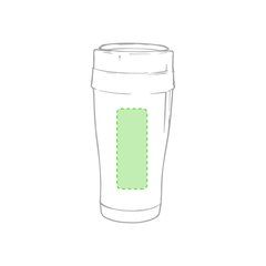 Vaso termo personalizado de acero inox. brillante (450 ml) | En el lateral