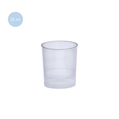 Vaso de 35ml reutilizable translúcido