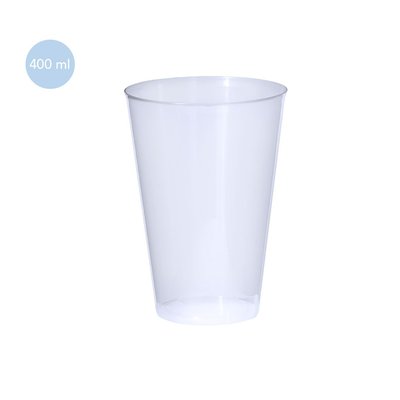 Vaso 400 ml reutilizable translúcido PP