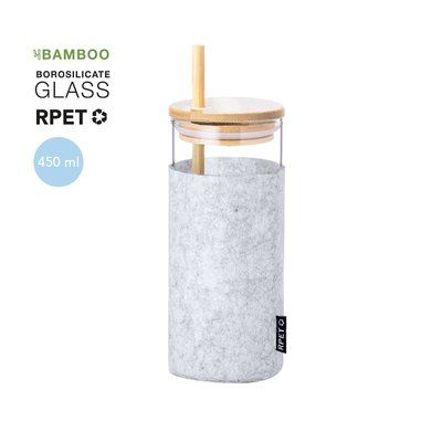 Vaso 450ml Borosilicato con Funda RPET