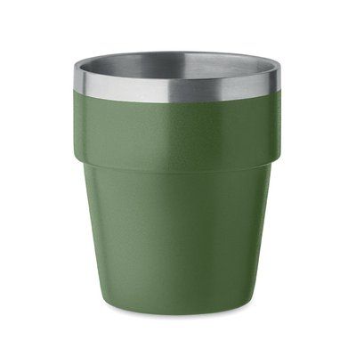 Vaso de Acero Inox 250 ml VERDE OSCURO