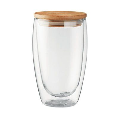 Vaso Cristal Doble Capa 450ml Transparente