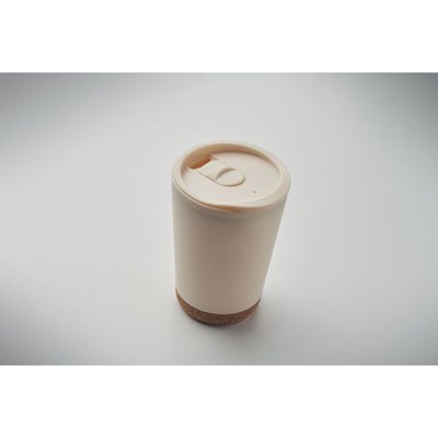 Vaso doble pared 300 ml con base de corcho