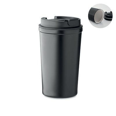 Vaso de doble pared 350 ml antifugas Negro