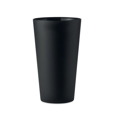 Vaso Reutilizable PP 500ml Translúcido Negro