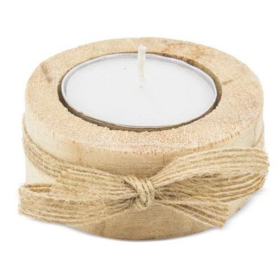 Vela Artesanal de Madera con Cinta