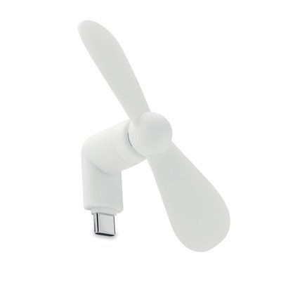 Ventilador USB portátil para smartphone Blanco