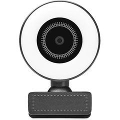 Webcam 1080P con Micrófono y Luz | Frontal